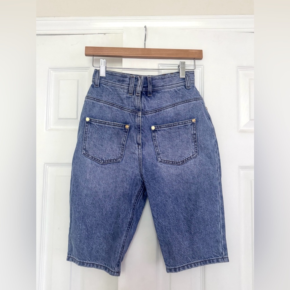 Balmain Back-To-Front Denim Shorts